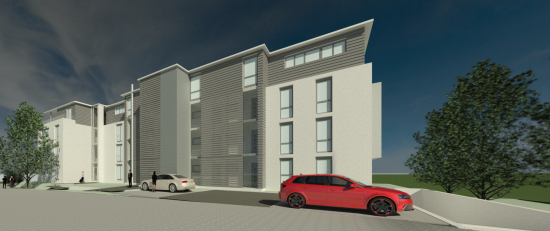 Wohnanlage "Auenhöfe" - Ansicht Osten