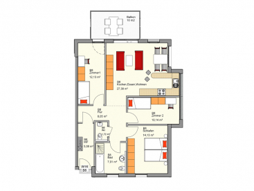4-Zimmer Wohnung B8 - 1.Obergeschoss