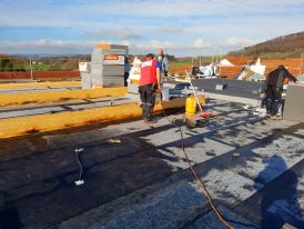 Abschweißen der Dichtbahnen - 14.11.17