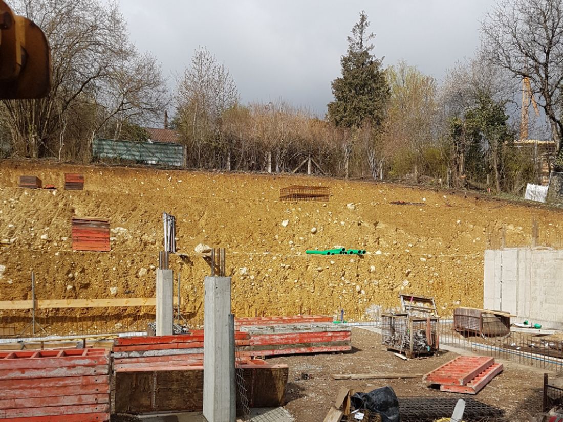 Betonieren der TG Wände - 06.04.2019