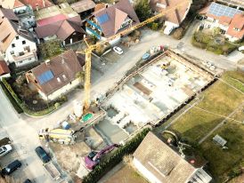 Luftaufnahme der Baugrube - 05.03.2018