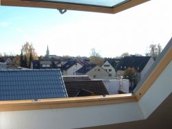 Blick aus dem Dachfenster